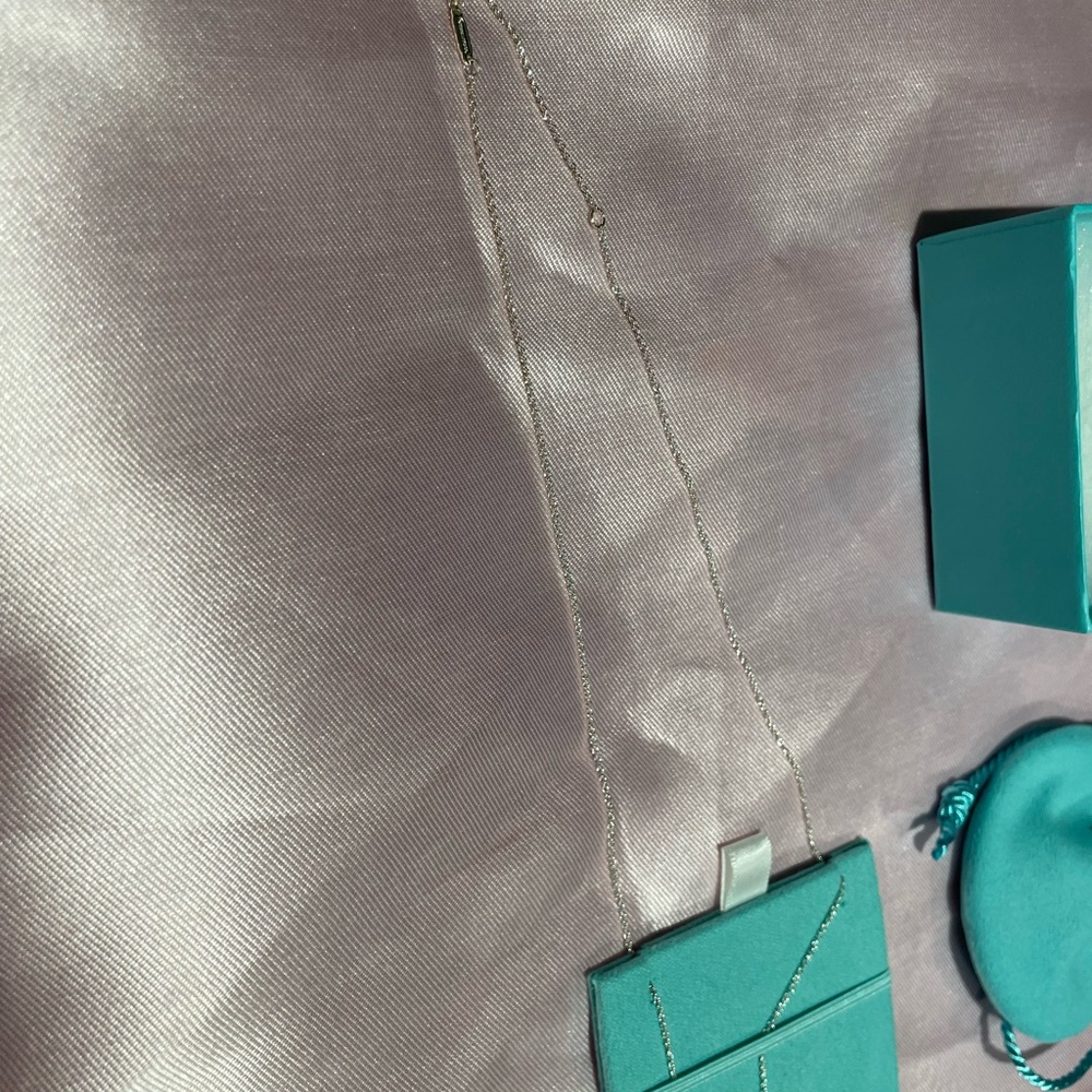 Return to Tiffany Double Heart Pendant Necklace- Red Enamel, Adjustable - Picture 5 of 7